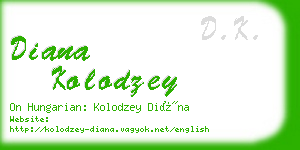 diana kolodzey business card